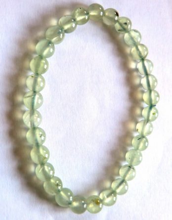 Bracelet boules en prehnite