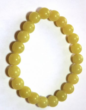 Bracelet boules Jade jaune