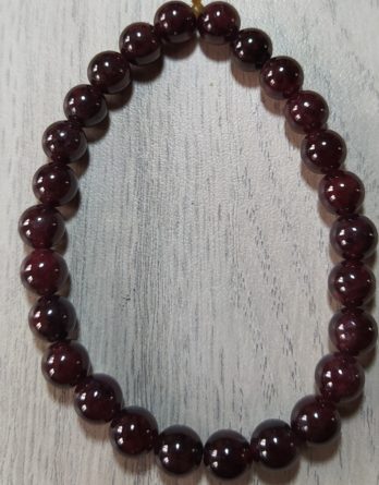 Bracelet boules Grenat rouge