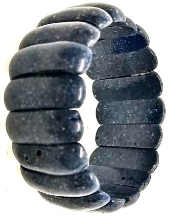 Bracelet large pierre gris bleu