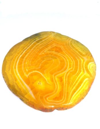 Pendentif agate ton jaune grande taille